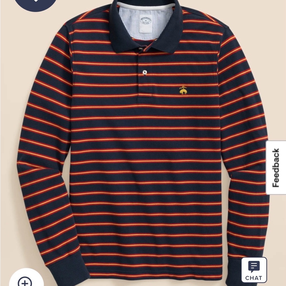 Brooks Brothers Polo with Red and Gold Stripes
